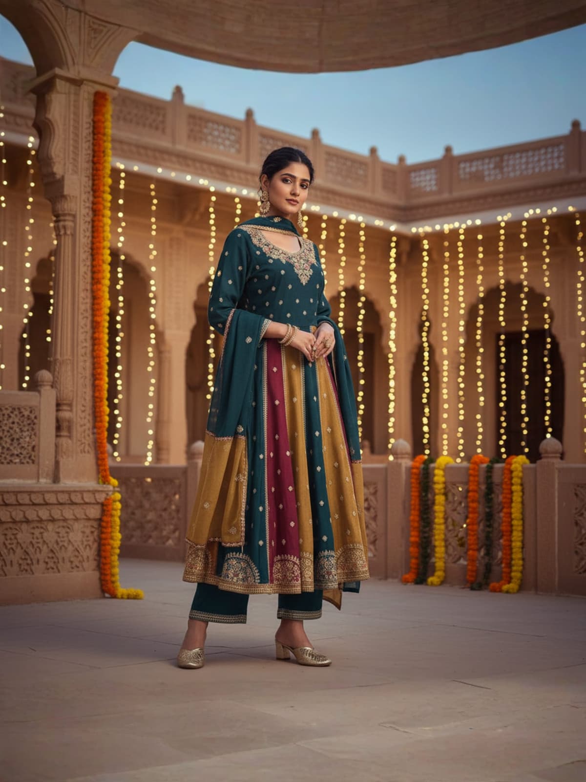 Royal Festive Anarkali Set - B image 1